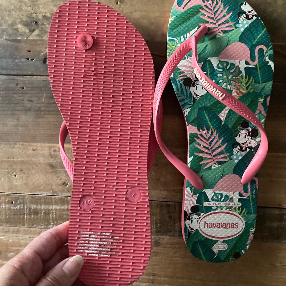 Havaianas Tropical Pink and Green Flip Flops - Picture 4 of 4